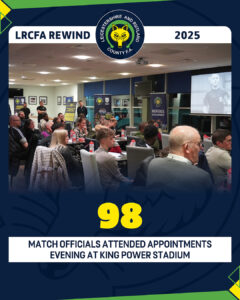 LRCFA REWIND 2025_98 Match Officials Attended Appointments Evening_v1